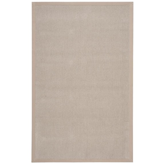 Nourison Sisalsoft Area Rug Brown 5' x 8' Contains Latex Synthetic, Polypropylene Border 5' x 8' Indoor Living Room, Bedroom, Dining Room