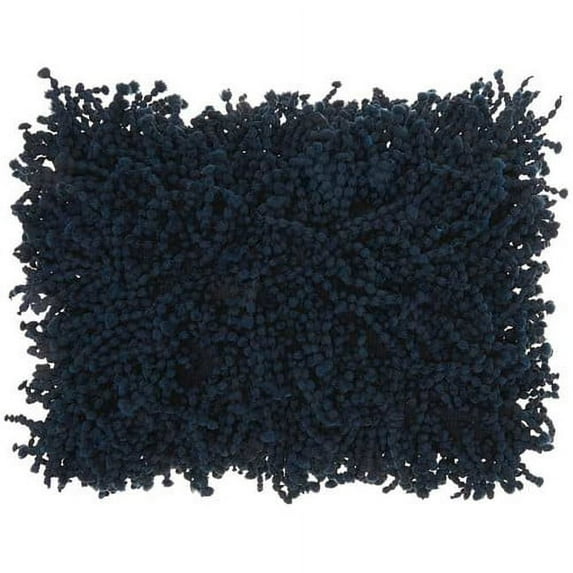Nourison Skinny Fugga Shag Decorative Throw Pillow, 14" x 20", Navy