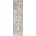 thumbnail image 1 of Nourison Sleek Textures 2'2" x 7'6" (8' Runner) Ivory/Grey Area Rug Distressed Abstract by Nourison, 1 of 7