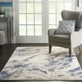 thumbnail image 1 of Nourison Sleek Textures Abstract Blue/Ivory/Grey 5'3" x 7'3" Area Rug, (5x7), 1 of 8