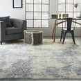 thumbnail image 1 of Nourison Sleek Textures Abstract Ivory/Blue 9'3" x 12'9" Area Rug, (9x13), 1 of 8