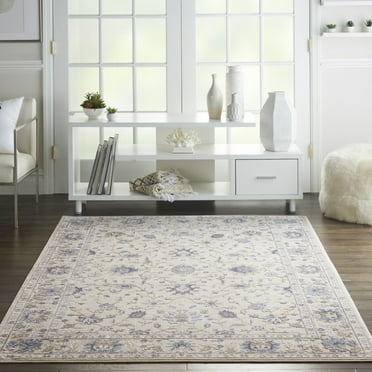 Nourison Sleek Textures Traditional Ivory 5'3" x 7'3" Area Rug, (5x7)