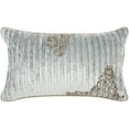thumbnail image 1 of Nourison Sofia Beaded Pleated Velve Powder 12" x 20" Throw Pillow, 1 of 5