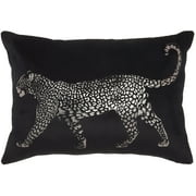 Nourison Sofia Black Decorative Throw Pillow , 14" x 20"