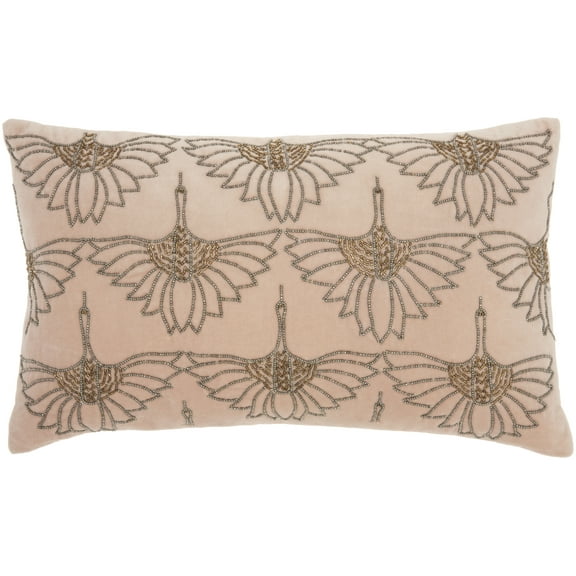Nourison Sofia Blush Decorative Throw Pillow , 12"X20"