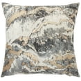 thumbnail image 1 of Nourison Sofia Metallic Marble Charcoal Decorative Throw Pillow , 18" x 18", 1 of 5