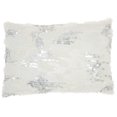 thumbnail image 1 of Mina Victory Sofia 14x20" Rectangle Faux Fur Sequins Throw Pillow in White, 1 of 5