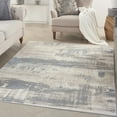 thumbnail image 1 of Nourison Solace Abstract Contemporary Ivory/Grey/Blue Area Rug, 1 of 9