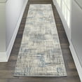 thumbnail image 1 of Nourison Solace Abstract Ivory/Grey/Blue 2'3" x 7'3" Area Rug, (2x7), 1 of 8