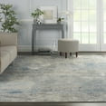 thumbnail image 1 of Nourison Solace Abstract Ivory/Grey/Blue 8' x 10' Area Rug, (8x10), 1 of 9