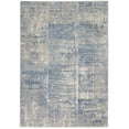 thumbnail image 1 of Nourison Solace Modern Rustic Ivory/Grey/Blue 5'3" x 7'3" Area Rug, (5' x 7'), 1 of 10