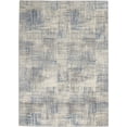 thumbnail image 1 of Nourison Sollace Modern Texture Indoor Area Rug Ivory/Grey/Blue 5'3" x 7'3", 1 of 8