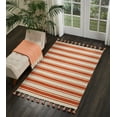 thumbnail image 1 of Nourison Solano Striped Ivory/Orange 4' x 6'6" Area Rug, (4x7), 1 of 6