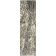 Nourison Soma SOM03 Indoor only Area Rug - Charcoal/Ivory 22" x 76"