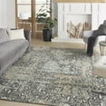 thumbnail image 1 of Nourison Soma Contemporary French Country Charcoal Teal Ivory 9' x 12' Area Rugs, 1 of 9