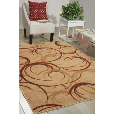 Nourison Somerset Abstract Beige 5'3" x 7'5" Area Rug, (5x7)