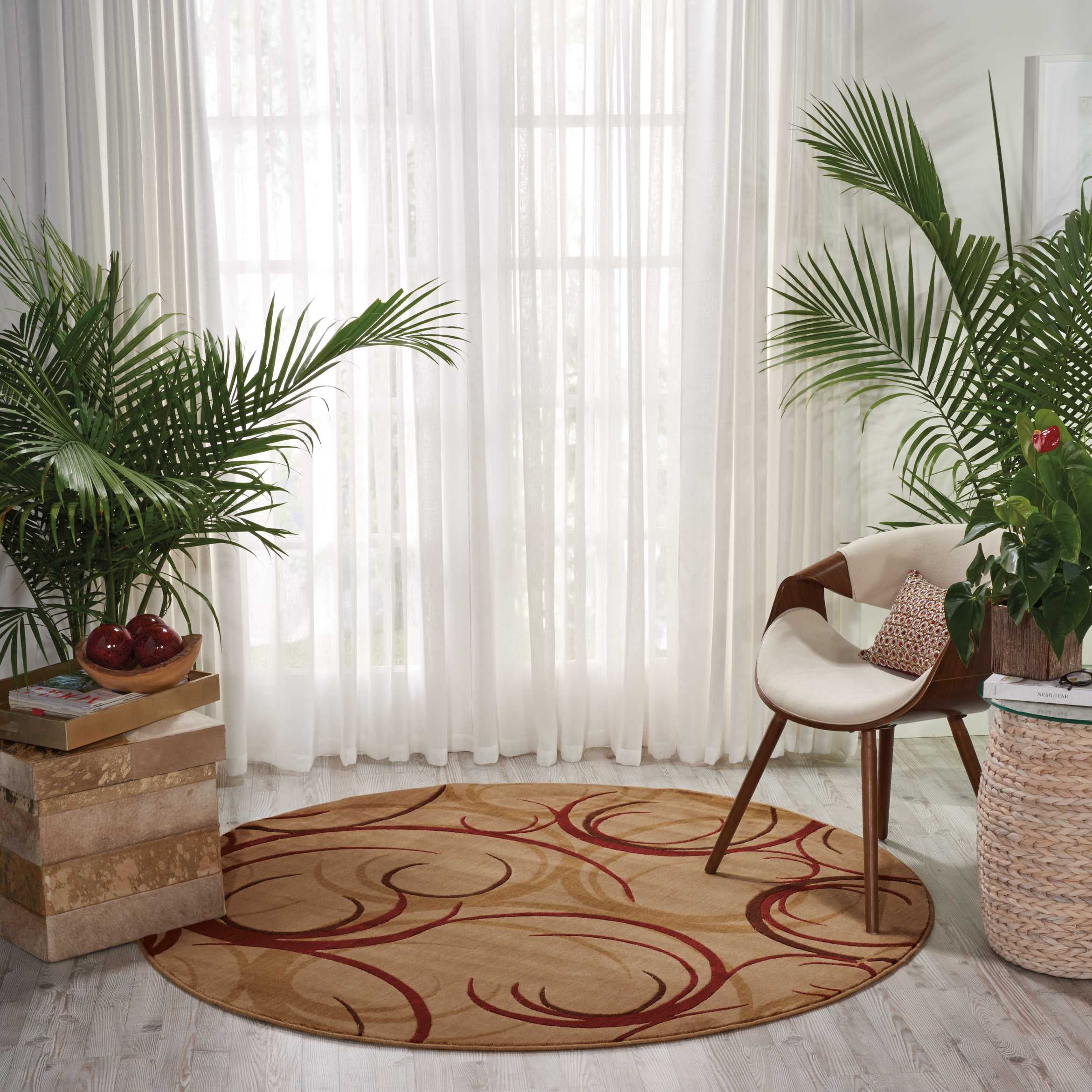 Nourison Somerset 5 x 5 Round Indoor Abstract Area Rug