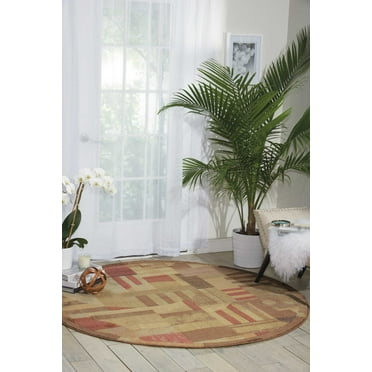 Nourison Somerset Abstract Multicolor 5'6" x ROUND Area Rug, (6 Round)