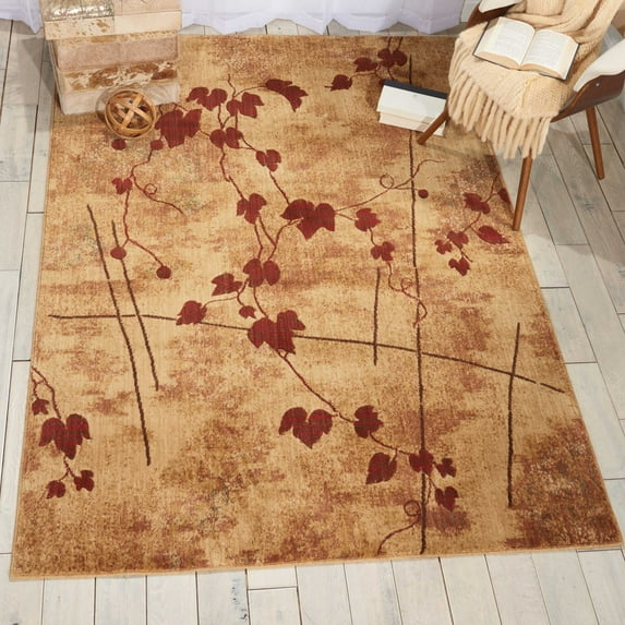 Nourison Somerset Farmhouse Latte 3'6" x 5'6" Area Rug, (4x6)