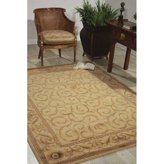 Nourison Somerset Floral Ivory 5'3" x 7'5" Area Rug, (5x7)