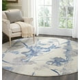 thumbnail image 1 of Nourison Somerset Floral Ivory/Blue 7'9" x Round Area Rug, (8 Round), 1 of 7