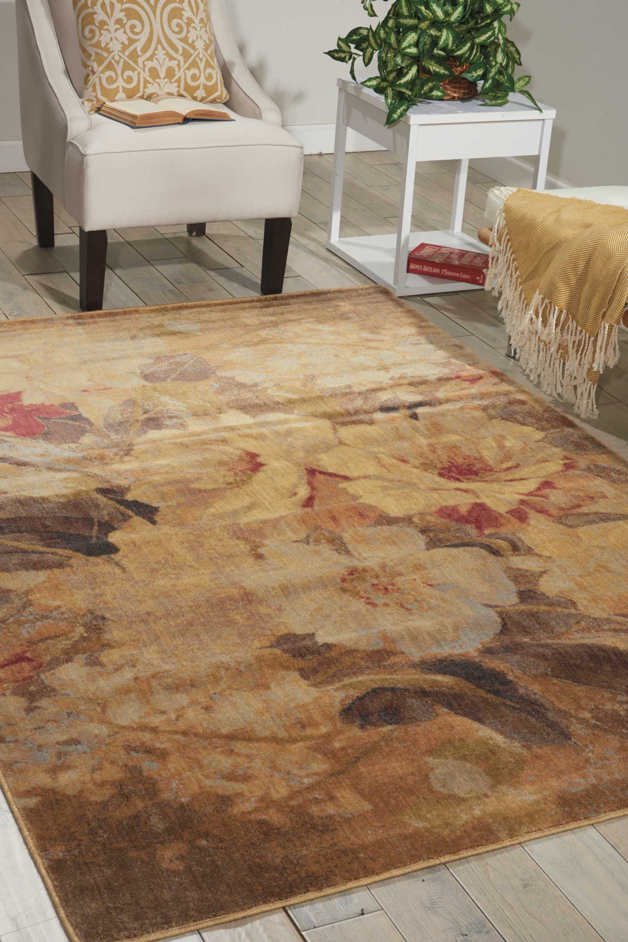 Multicolor Rectangular Synthetic Reversible Stain-resistant Rug 2' x 2'9"