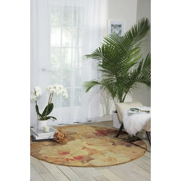Nourison Somerset Floral Multicolor 5'6" x ROUND Area Rug, (6 Round)