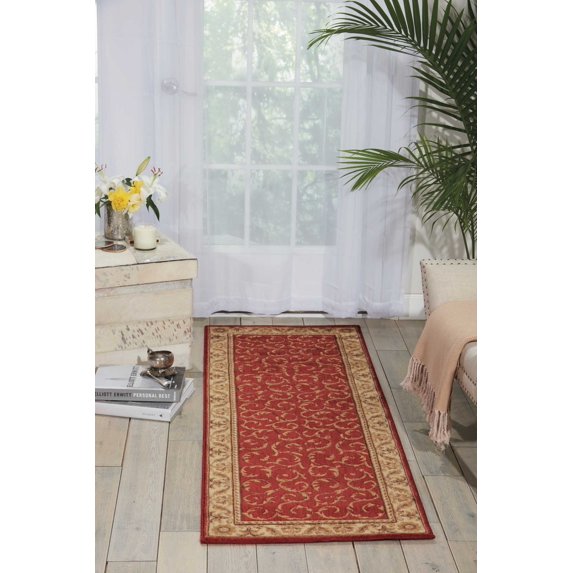 Nourison Somerset Floral Red 2' x 5'9" Area Rug, (2x6)