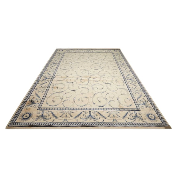 Nourison Somerset Ivory Blue Area Rug ST02 5'3" x 7'5"