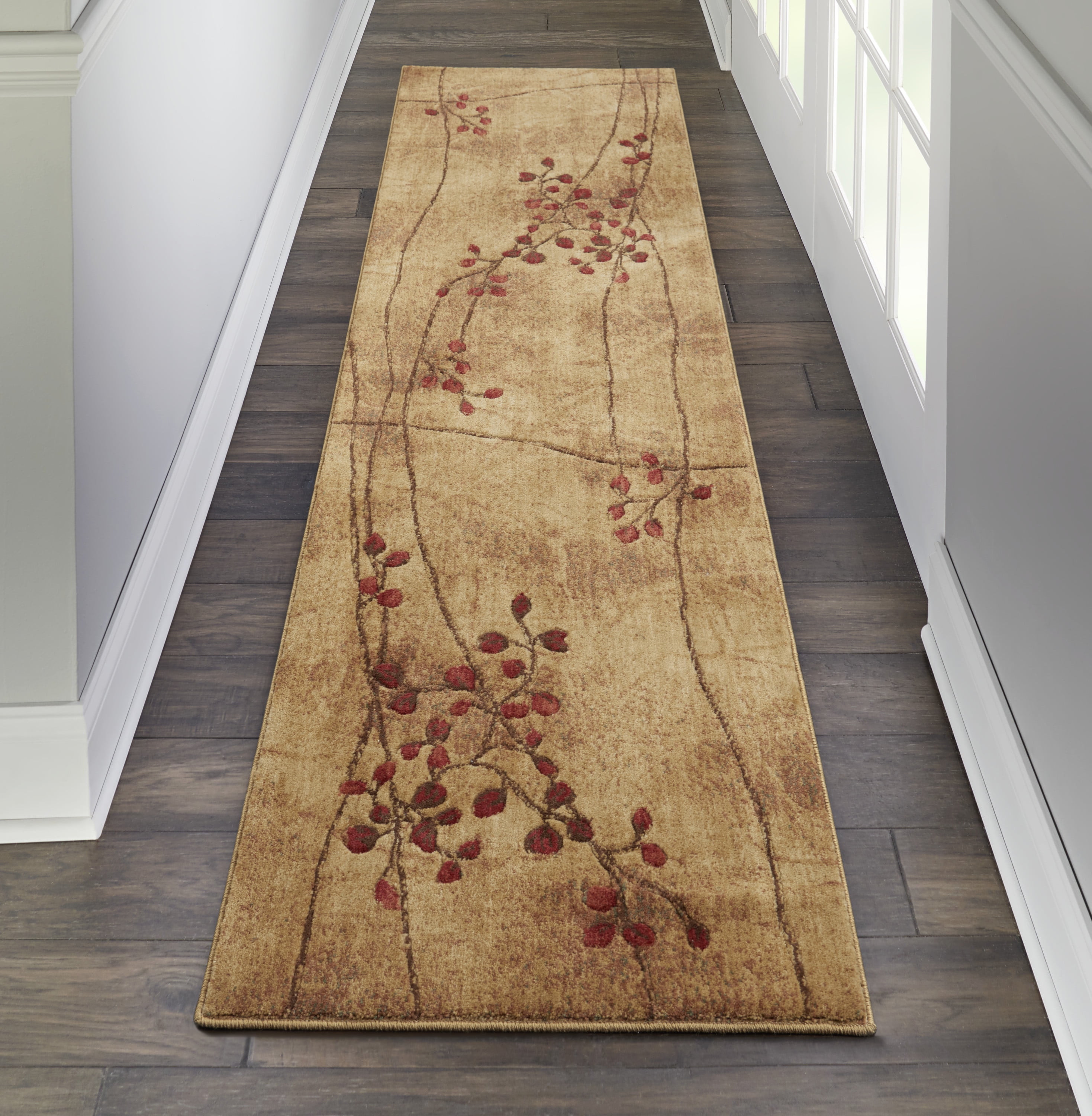 Handmade Latte Cotton and Synthetic Traditional Medium Rug