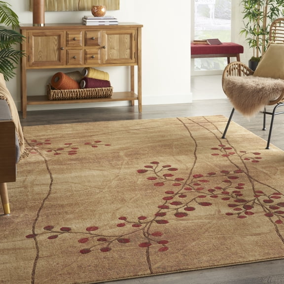 Nourison Somerset Nature Latte 6'7" x 9'7" Area Rug, (7x10)