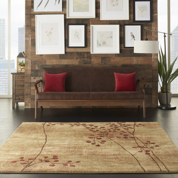 Nourison Somerset Nature Latte 6'7" x SQUARE Area Rug, (7 Square)