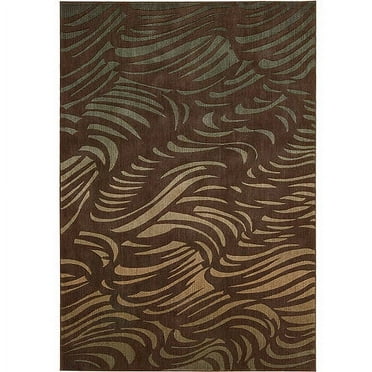 Nourison Somerset ST73 Woven Polyacrylic Rug, Brown