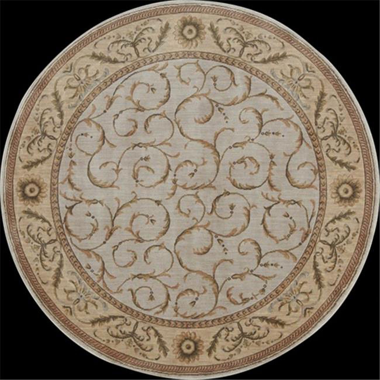 Nourison Somerset Scrollwork Machine Woven Rug, 5'6" Round - image 1 of 3