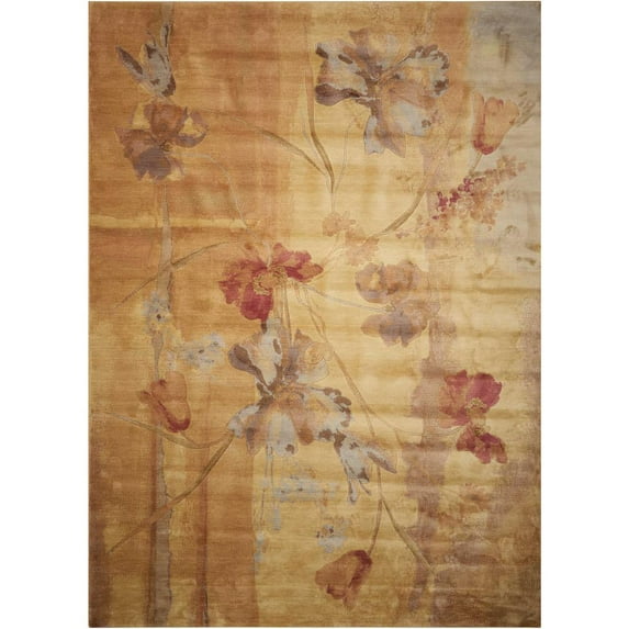 Nourison Somerset Traditional Floral Beige 7'9" x 10'10" Area Rug, (8' x 11')