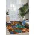 thumbnail image 1 of Nourison South Beach Indoor/Outdoor Modern Floral Chocolate 5' x 7'6" Area Rug, (5' x 8'), 1 of 7