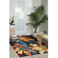 thumbnail image 1 of Nourison South Beach Indoor/Outdoor Traditional Floral Black 5' x 7'6" Area Rug, (5' x 8'), 1 of 7