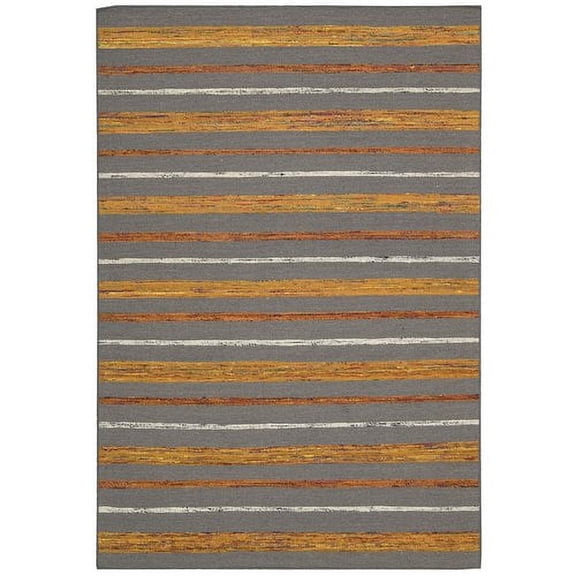Nourison Spectrum Area Rug Yellow 3'9" x 5'9" Abstract 4' x 6' Accent, Indoor, Handmade Entryway, Kitchen, Living Room Grey Transitional