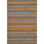 Nourison Spectrum Area Rug Yellow 5'3" x 7'5" Abstract 6' x 9' Indoor,Accent,Handmade Living Room,Bedroom,Dining Room White Rectangle