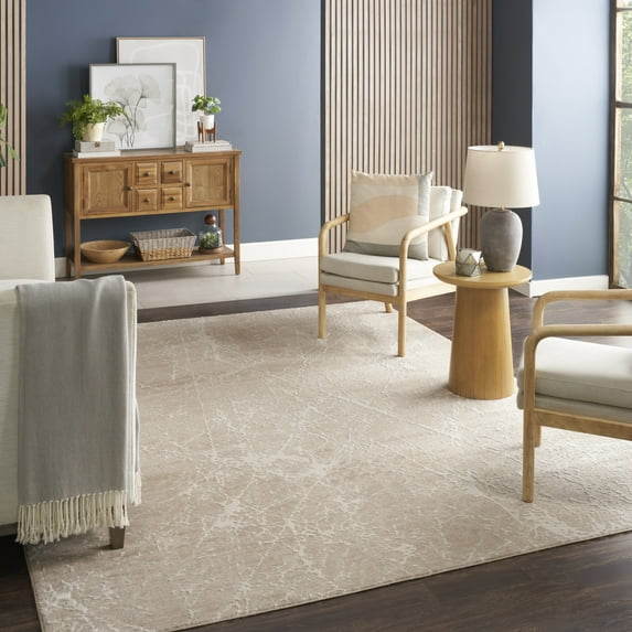 Nourison Splendid Abstract Mocha Ivory 7'10" x 9'10"Area Rug (8x10)