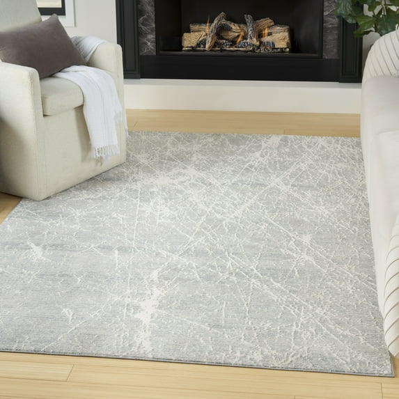 Nourison Splendid Modern Ivory Grey 3'11" x 5'11" Area Rug (4x6)