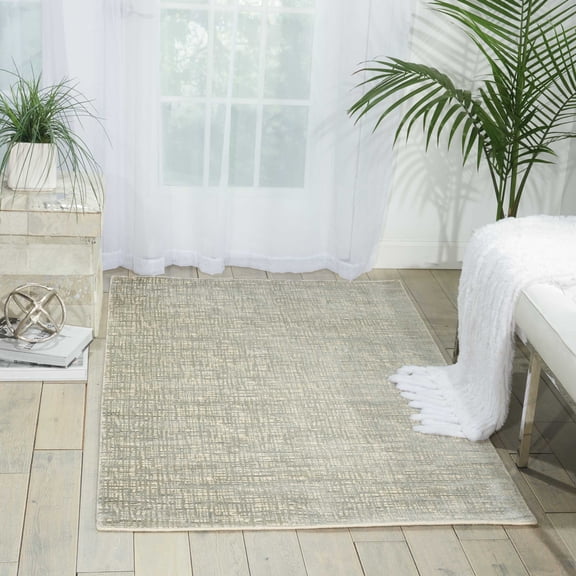 Nourison Starlight Modern Sea Mist 3'5" x 5'5" Area Rug, (3x5)