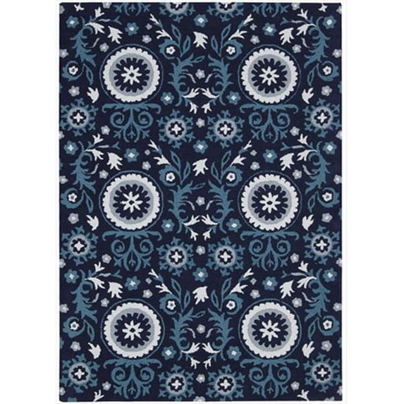 Nourison Suzani SUZ07 Area Rug - Navy