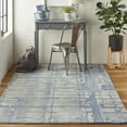 thumbnail image 1 of Nourison Symmetry Distressed Blue/Grey 3'9" x 5'9" Area Rug, (4x6), 1 of 8
