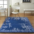 thumbnail image 1 of Nourison Symmetry Distressed Navy Blue 3'9" x 5'9" Area Rug, (4x6), 1 of 8
