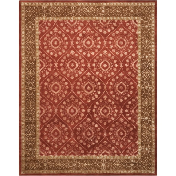 Nourison Symphony Hand-tufted Area Rug 7'6" x 9'6" Contains Latex Abstract 8' x 10' Indoor Brown Transitional
