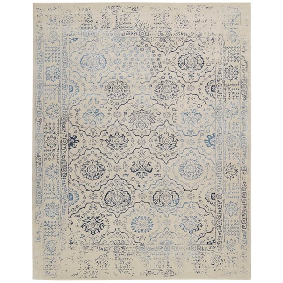 Nourison Symphony Ivory/Blue Area Rug