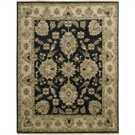 Nourison Tajik Black Rug (5'6 x 8') - 5'6" x 8'