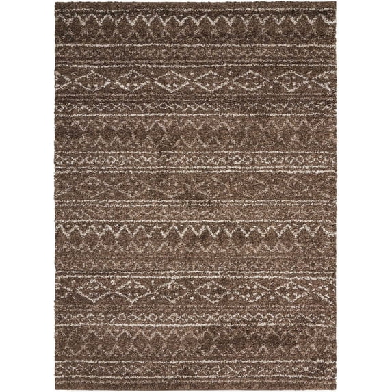 Nourison Tangier Traditional Shag Latte 5' x 7' Area Rug
