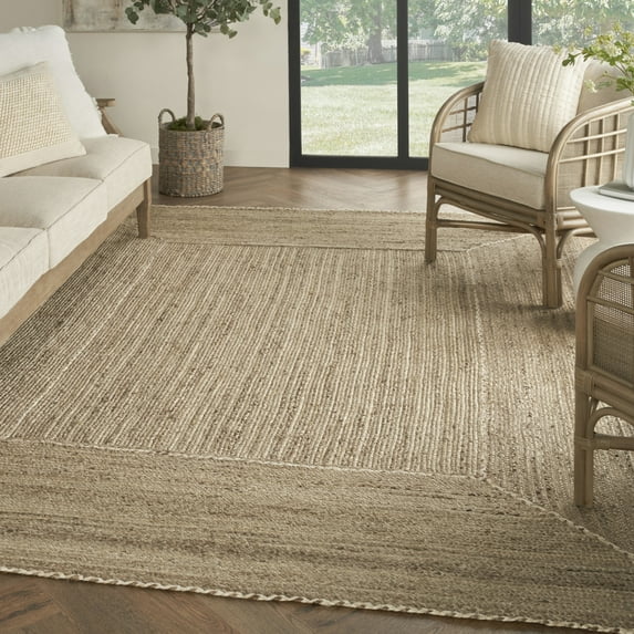 Nourison Terrazzo Jute 8' x 10' Natural Grey Farmhouse Indoor Rug